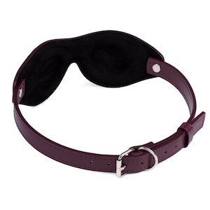 Bordo leren blinddoek voor volwassenen, oogslaapmasker (72 kleurvariaties, op maat gemaakt)