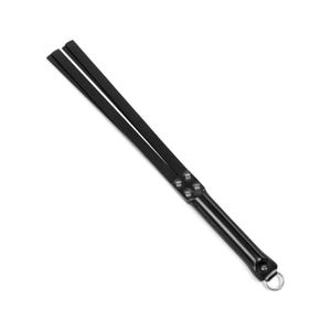 Handmade leather spanking tool with two double straps flogger and firm handle - 792 color variations perfect for hard spanking(Double Snake)