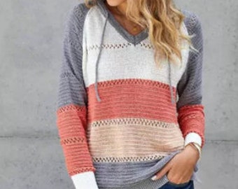 womens knitted hoodie uk