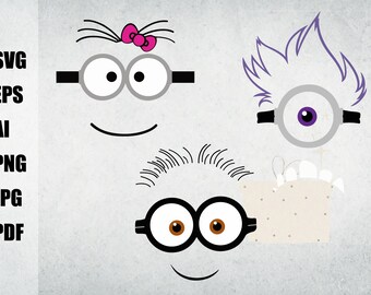 Download Minion Face Svg Etsy
