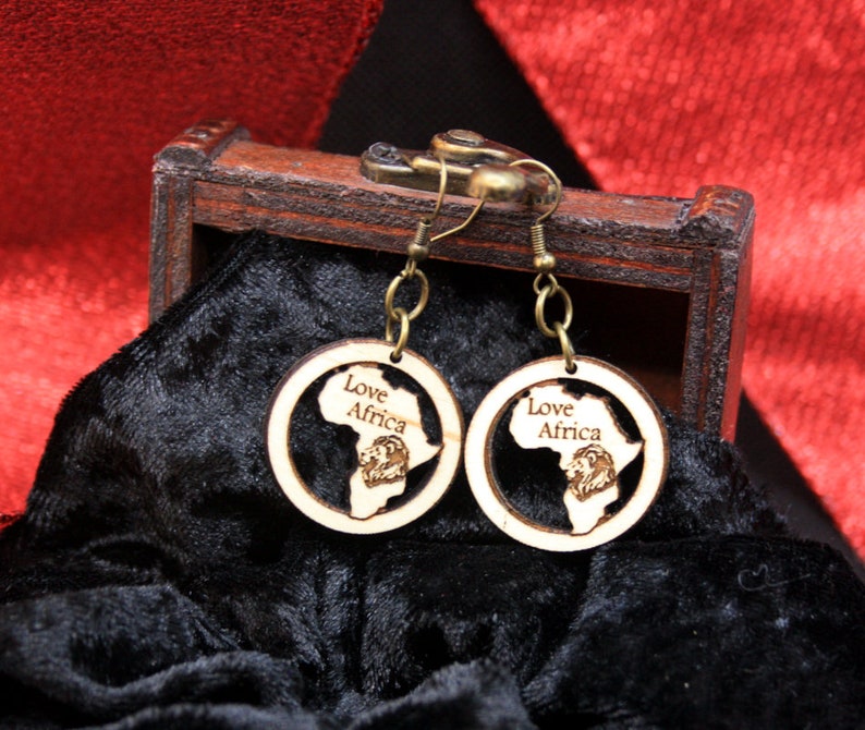 African Lion Earrings