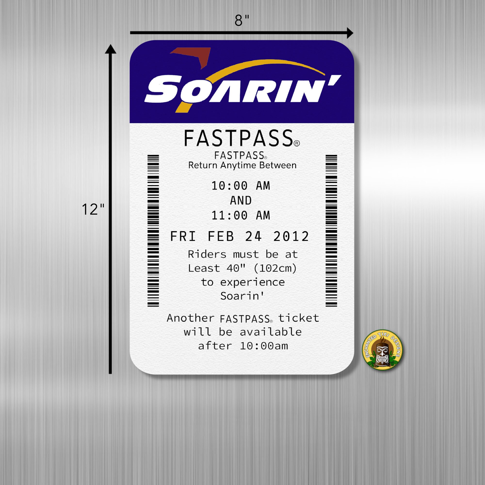 TIN Sign-(no Frame) Soarin' Vintage Fast Pass Inspired Sign - Etsy