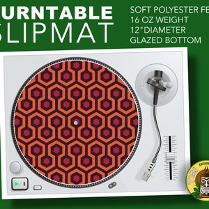 Overlook Carpet Pattern- Turntable Slipmat - 12" LP Record Player, DJ Slipmat, Vinyl Record Player slipmat - 16oz Felt
