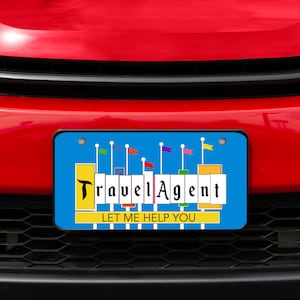 Travel Agent Front License Plate-Vintage Disneyland Inspired