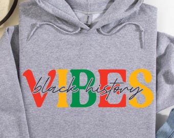 Maglietta Black History Vibes: maglietta con dichiarazione di cultura