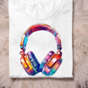 Vintage Headset T-Shirt: Retro 90s Music Graphic Tee, Unisex Shirt