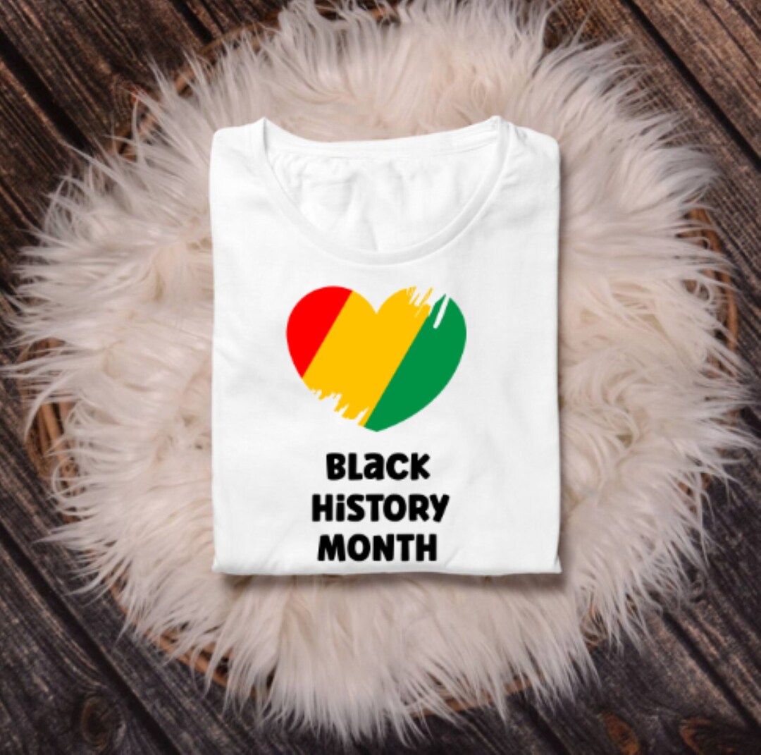 Celebrate Black History Month T-shirt || African Heart Pride Adult Tee ...
