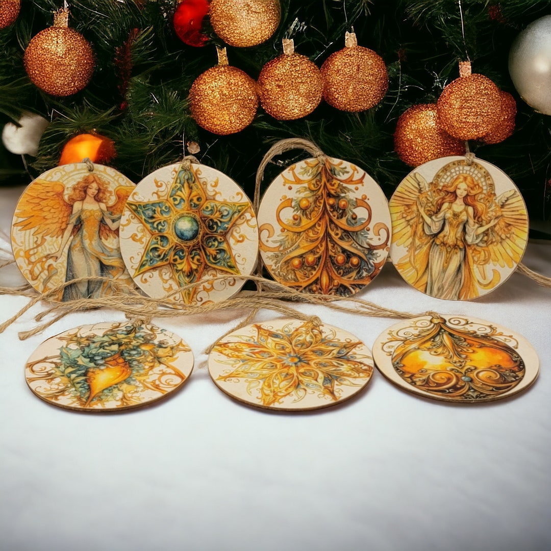 Handmade Decoupaged Ornaments Etsy