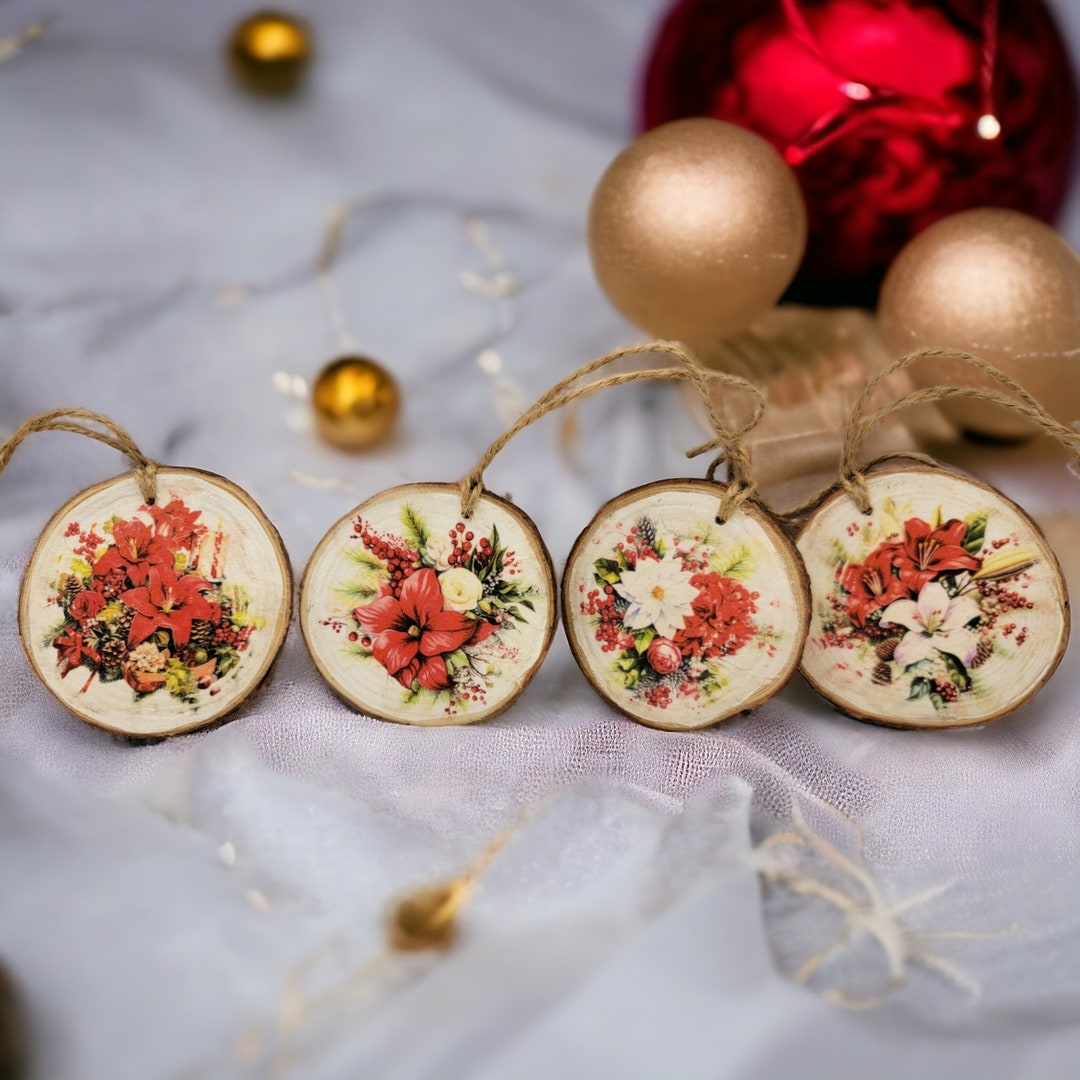 Handmade Decoupaged Ornaments Etsy