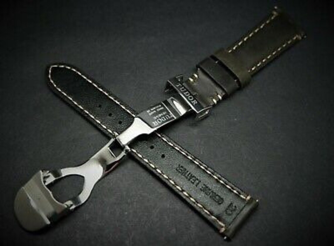 Tudor 20/22mm Genuine Leather Band / Strap With Tudor Etsy