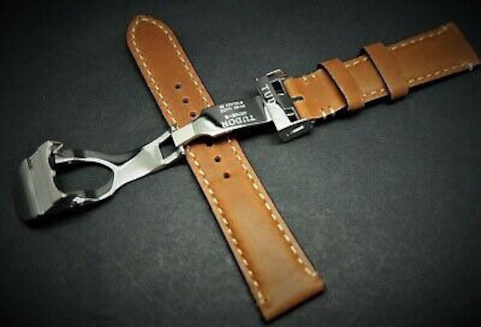 Tudor 20mm Genuine Leather Band / Strap With Tudor Stainless Etsy