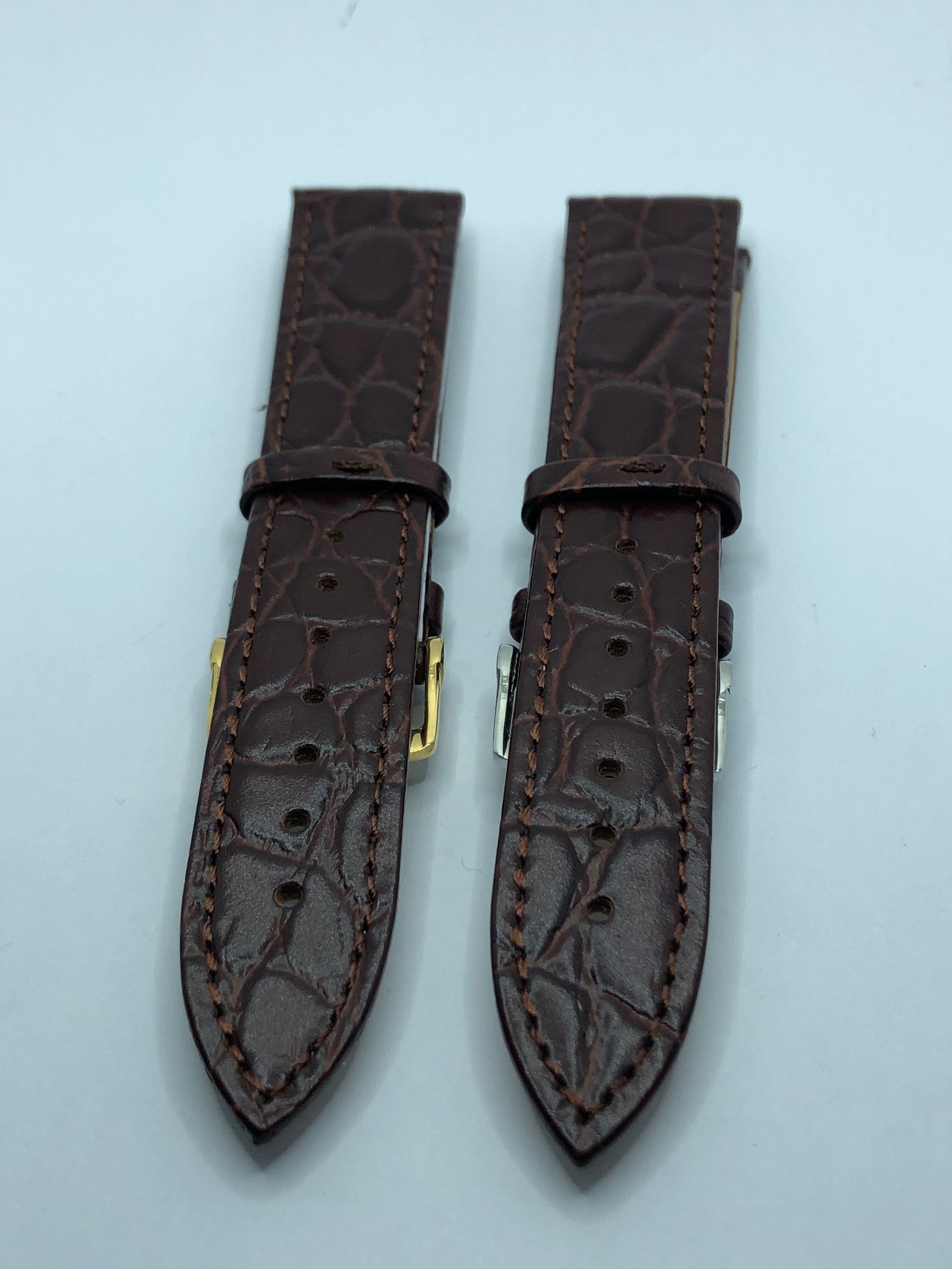 Longines Leather strap 18mm/20mm Brown leather strap with gold Etsy