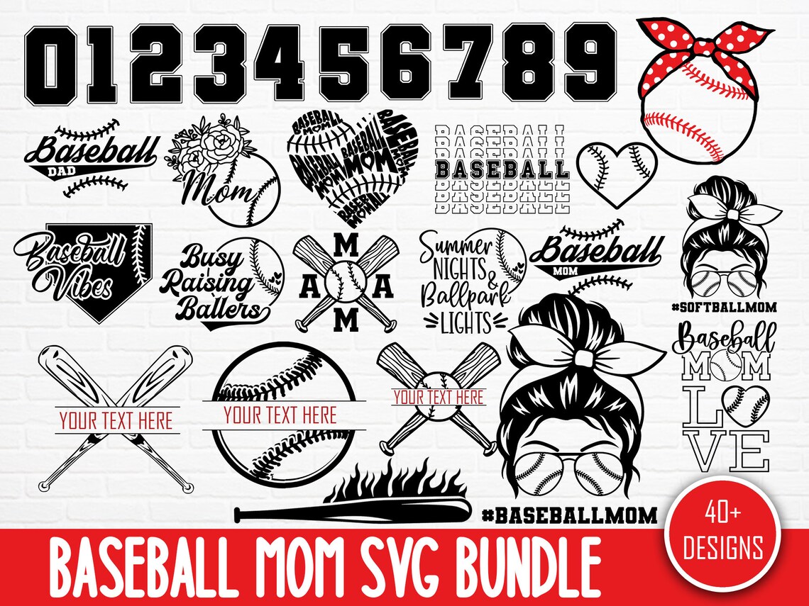 Baseball Mom SVG Bundle Baseball SVG Mom SVG Baseball Shirt - Etsy