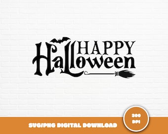 Happy Halloween SVG, Cute Halloween SVG, Halloween Shirt, Ghost SVG, Halloween Quote Svg, Halloween Clipart, Trick or Treat Svg, Fall Svg