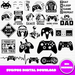 Gamer SVG Bundle, Videospiel SVG Bundle, Gaming SVG, lustige Gamer SVG, Game Controller SVG, Jungen Shirt SVG, Gamer Dad, geschnittene Dateien
