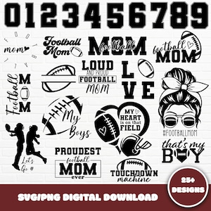 Football Mom SVG Bundle, Football Mom SVG, Football SVG, Hand Lettered Svg, Football Shirt Svg, Football Team Svg, Sports Svg, Game Day Svg