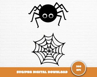 Halloween Spider & Web SVG: Spooky Season Decor (Digital Download)
