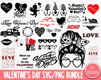 Valentine's Day SVG/PNG Bundle: Cupid, Love, Hearts (Digital Download)