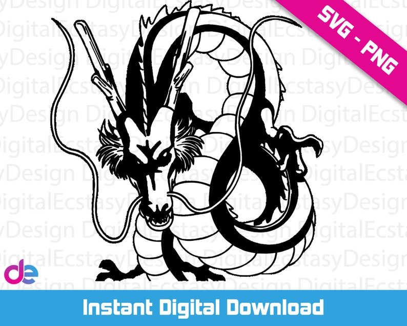 Download Dragon Ball Z SVG: Shenron Dragon Digital Download Cricut ...