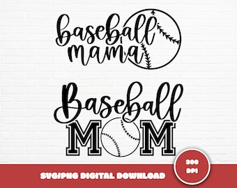 Baseball Mom SVG: Mama Clipart, Shirt Design (Digital Download)