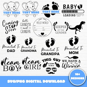 Baby Announcement SVG, Pregnancy Announcement SVG, Baby Stat Sign SVG, Welcome Baby Svg, Hello World Svg, Newborn Sign, Svg Cut Files