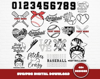 Baseball Mom SVG Bundle: Sports Cut Files (Digital Download)