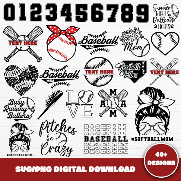 Baseball Mom SVG Bundle, Baseball SVG, Mom SVG, Baseball Shirt Svg, Sports Svg, Baseball Mama Svg, Baseball Cut File, Baseball Png, Mom Png