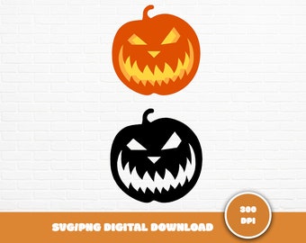 ハロウィンのジャック・オー・ランタン SVG：カボチャのシルエット