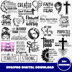 Christian SVG Bundle, Religious Quote SVG, Bible Verse SVG, Faith Svg, Waymaker Svg, Svg Cut File, Vector Silhouette, Scripture Png
