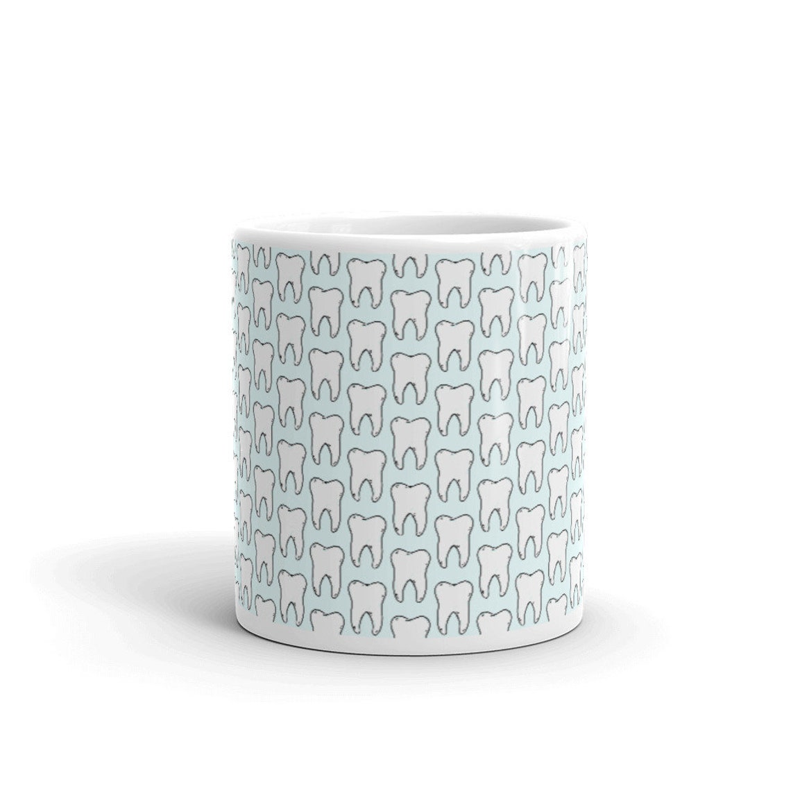 Tooth Pattern Mug for Dentists Hygienists and Dental Etsy