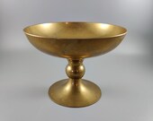VTG Brass Compote Comport Tazza Pedastal Bowl, Unisex Gift for Her Gift for Him, Centerpiece Jardiniere Fruit Bowl Vintage Retro Style Home