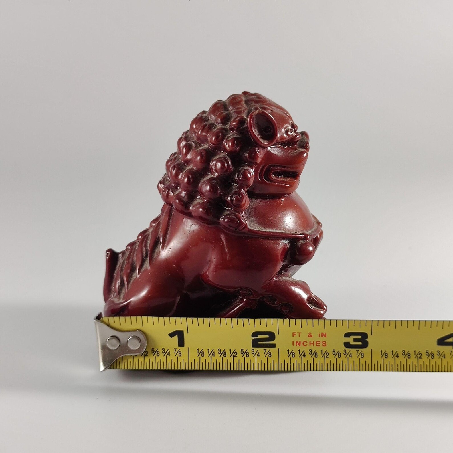VTG Chinese Foo Dog Statuette Resin Lacquer Feng Shui Accent | Etsy