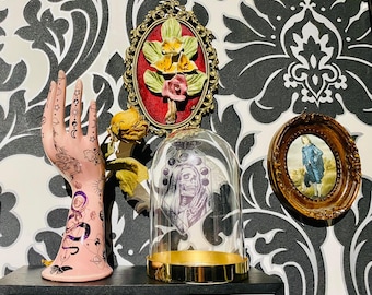 Tattooed ceramic hand/vase