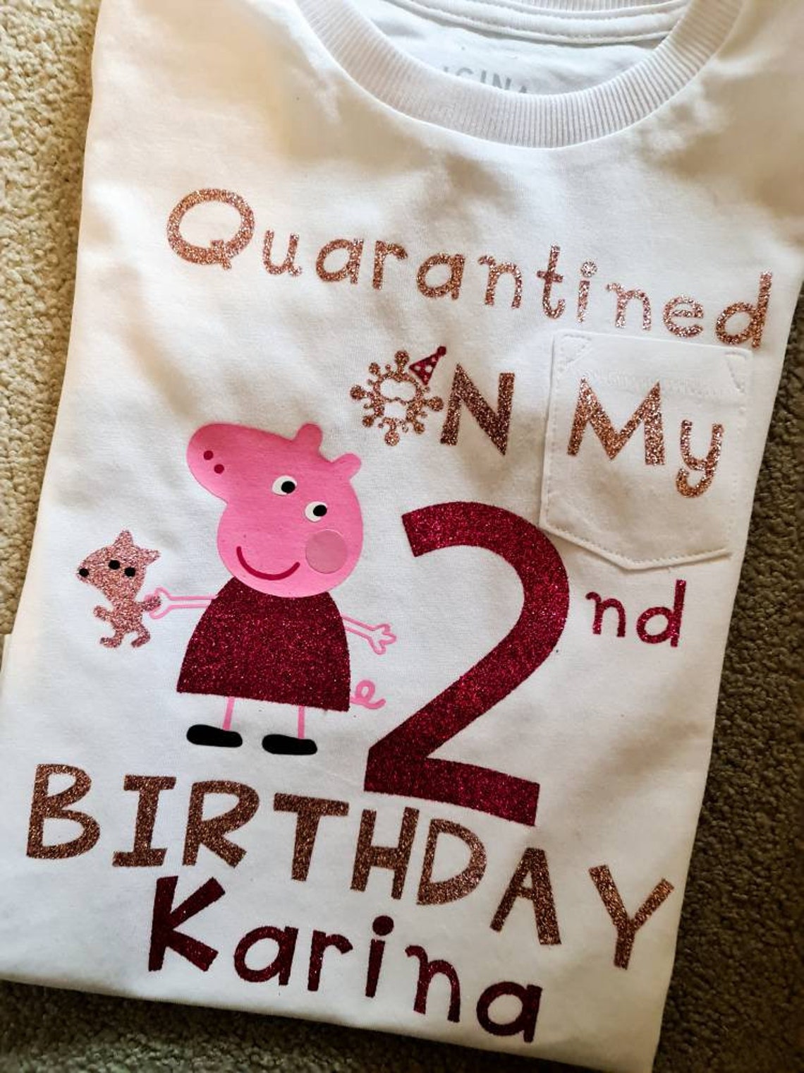 Peppa Pig t-shirt personalised children tshirt birthday | Etsy