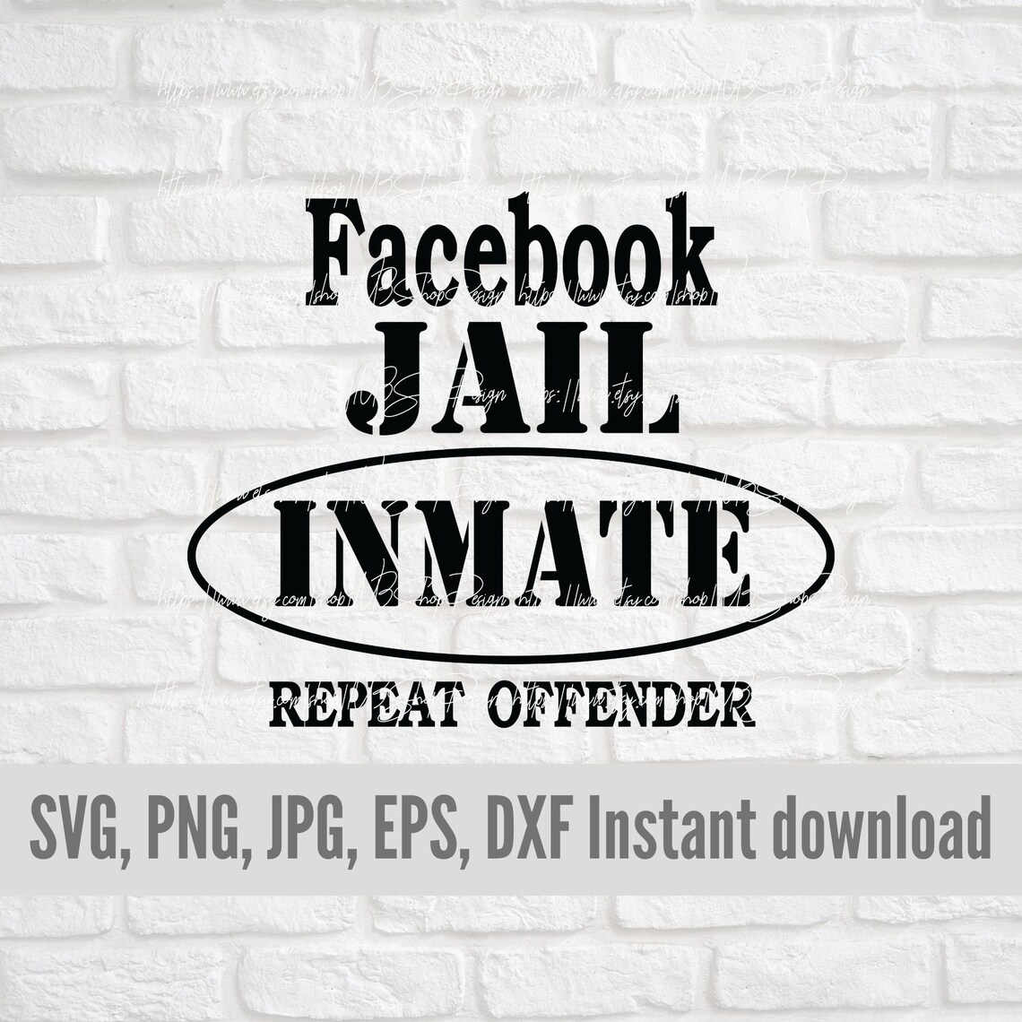Facebook Jail Inmate svg/freedom of speech svg/Facebook | Etsy