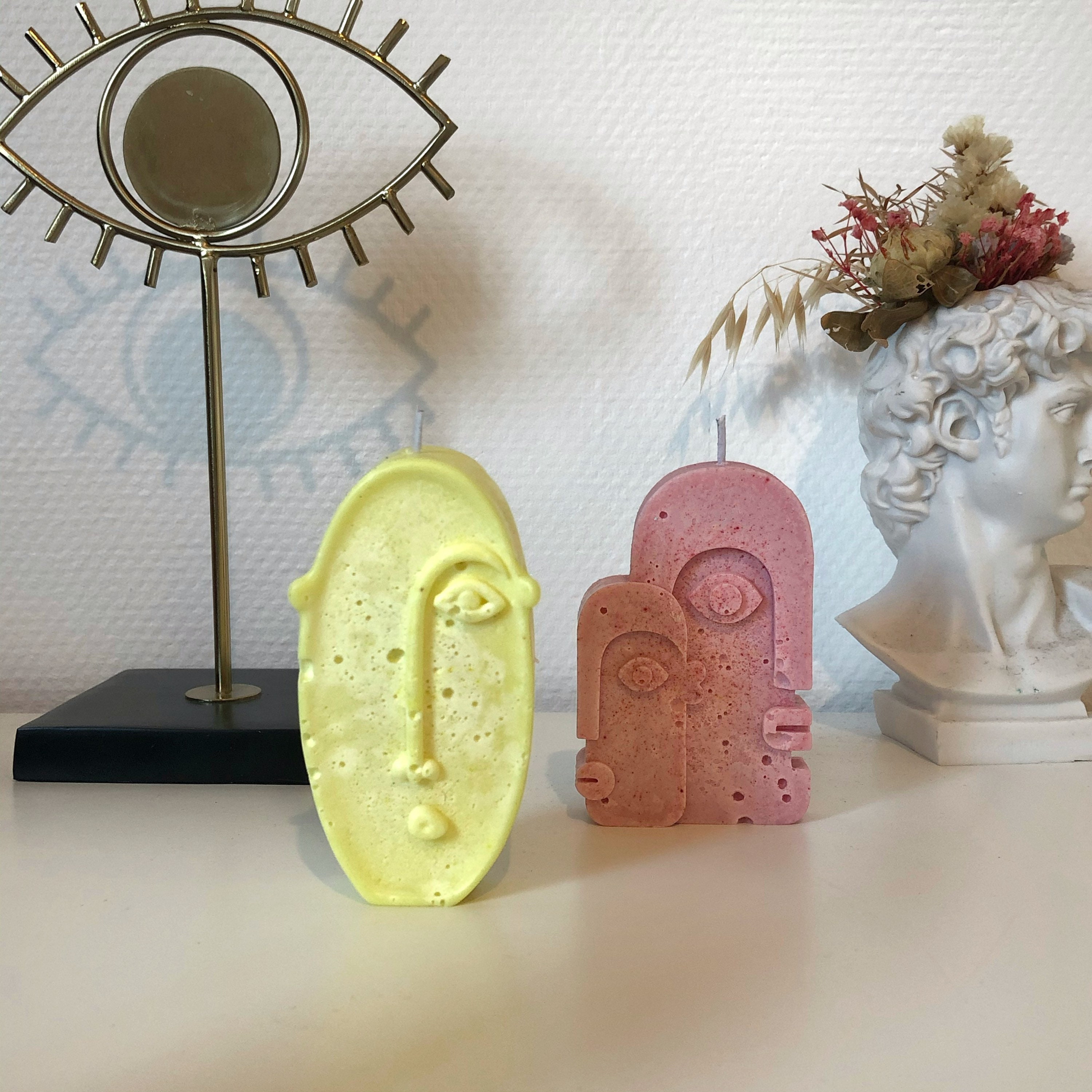 Bougies Visages Multiples Couleurs