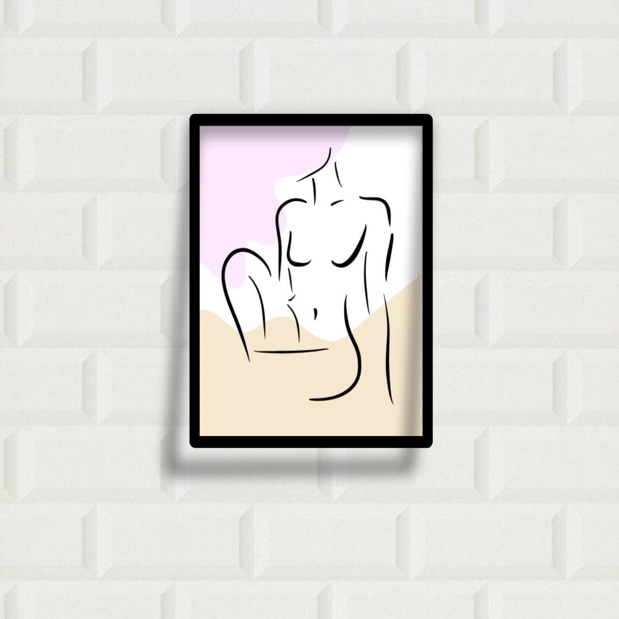 Affiche Poster A4 Women Corps de Femme Minimaliste