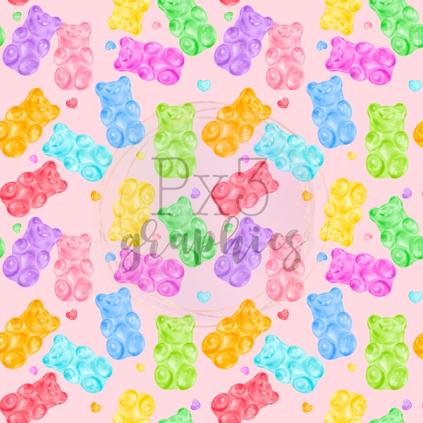 Gummy bear seamless file / seamless paper