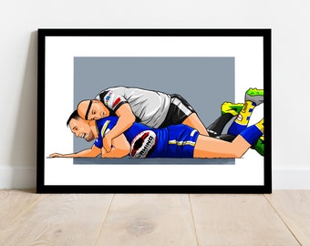 TACKLE 52 Danny Houghton ICONIC Rugby League Moment - Hull FC print