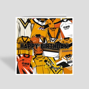 Carte d'anniversaire Castleford Tigers Shirts - Ligue de rugby