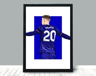 Cole Palmer Illustration - Chelsea FC - England Print - Football - Premier League