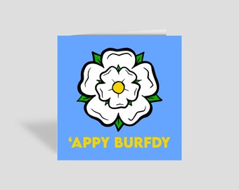 Appy Burfdy Yorkshire Greetings card - Birthday Card