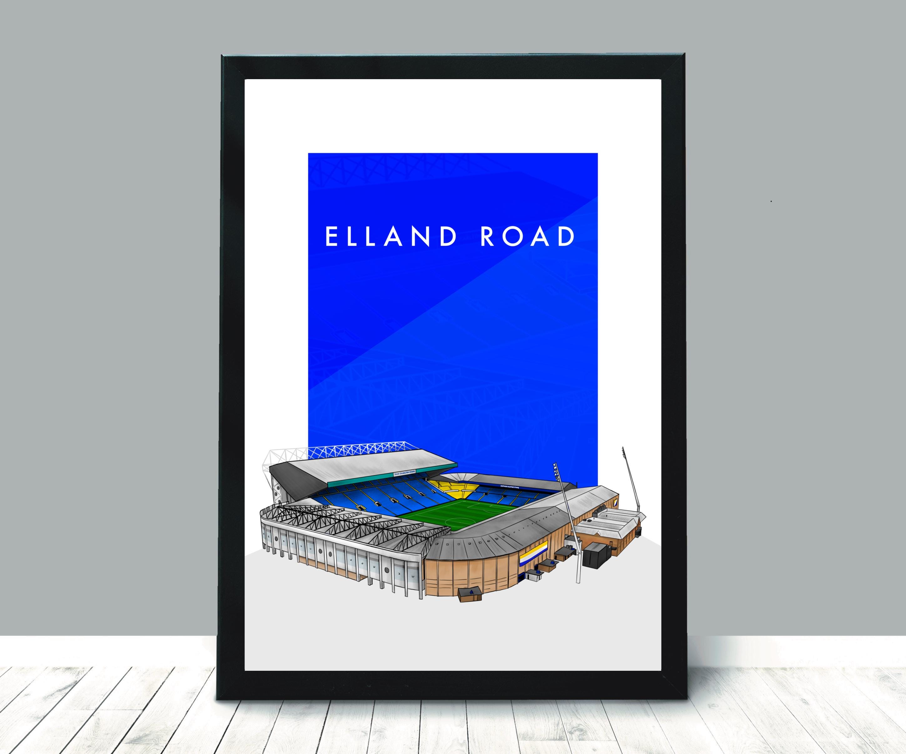 Ilustração de Elland Road - Leeds United LUFC - Futebol - Premier League - Campeonato