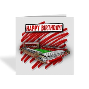 Carte d'anniversaire - carte de voeux sur le thème Aberdeen Pittodrie