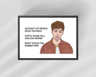 Tom Grennan - Barbed Wire - A4 Print - Hand drawn print