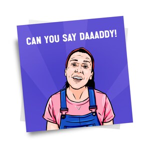 Leuke verjaardagskaart - papa-wenskaart Miss Rachel-themakaart - blanco verjaardagskaart - wenskaart