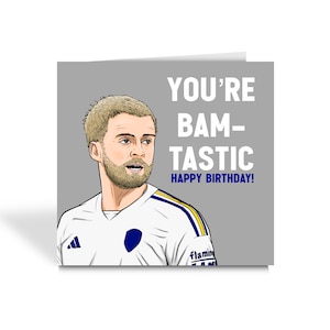 Leeds United Patrick Bamford tematyczna kartka urodzinowa