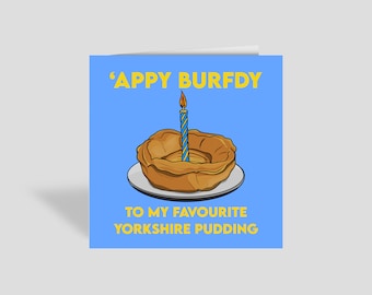 Yorkshire pudding Greetings card - Birthday Card