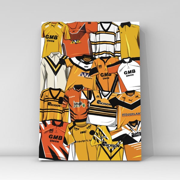 Castleford Tigers Shirts Print - Rugby League
