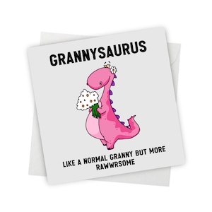 Cartão de felicitações para a avó - Grannysaurus